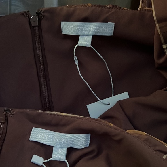 Antonio Melani Maisie Plaid Print Square Neck Puff Sleeve Ruffle Midi Dress - Picture 7 of 13